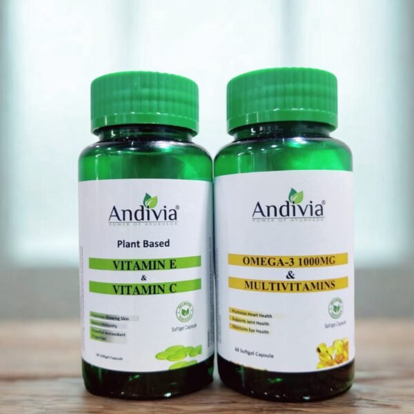 Vitamin E and C & Omega-3 Multivitamin (Combo Pack of 2)
